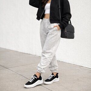 Bueno “Rumor” Black Paris Platform Sneakers EU 40 White Sole Lace-Up